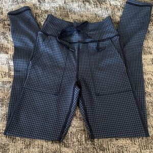 Aerie Offline Leggings Blue and Black Plaid Size XS